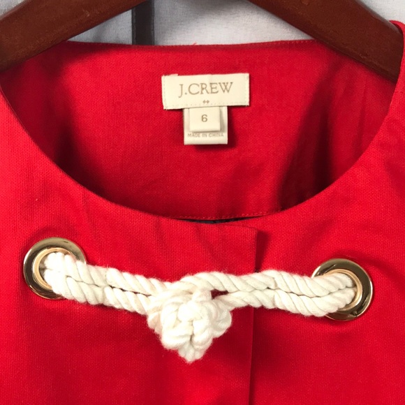 J. Crew Red Rope Toggle Jacket - Picture 7 of 8
